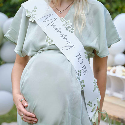 Botanical Baby Mummy To Be Baby Shower Sash