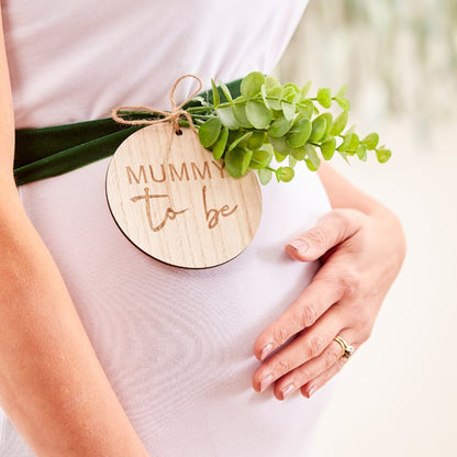 mummy to be botanical baby theme baby shower sash