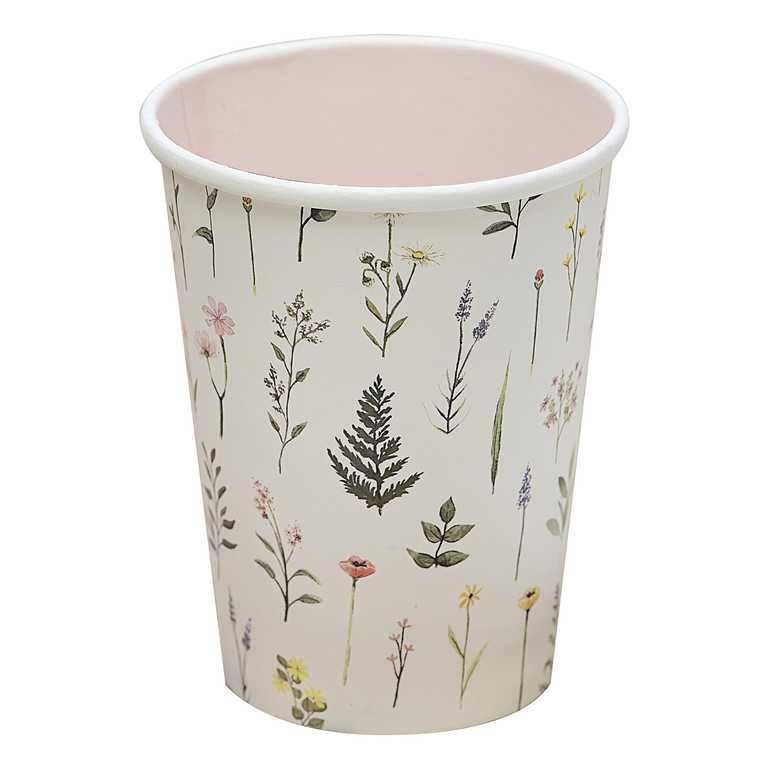 Bridal Bloom Floral Paper Party Cups