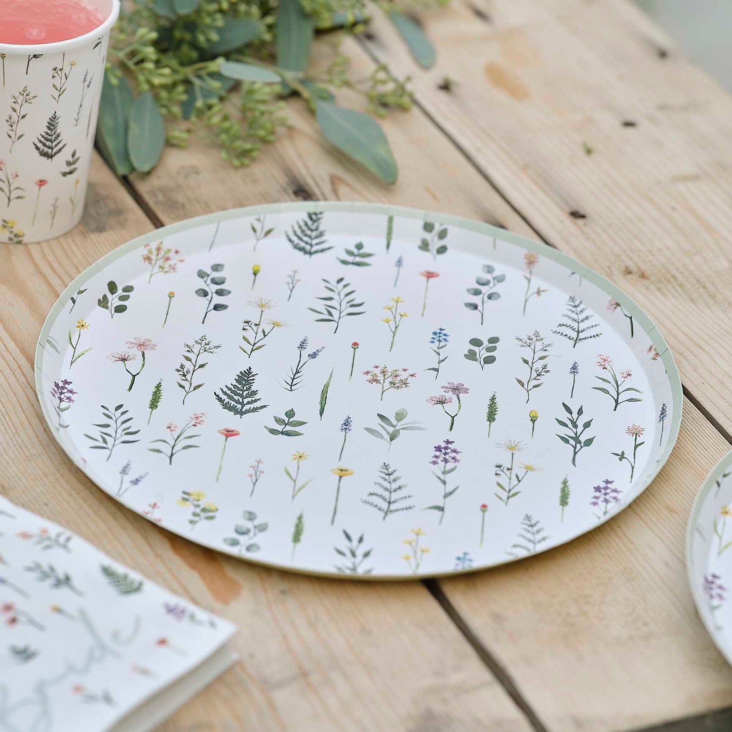 Bridal Bloom Floral Paper Party Plates