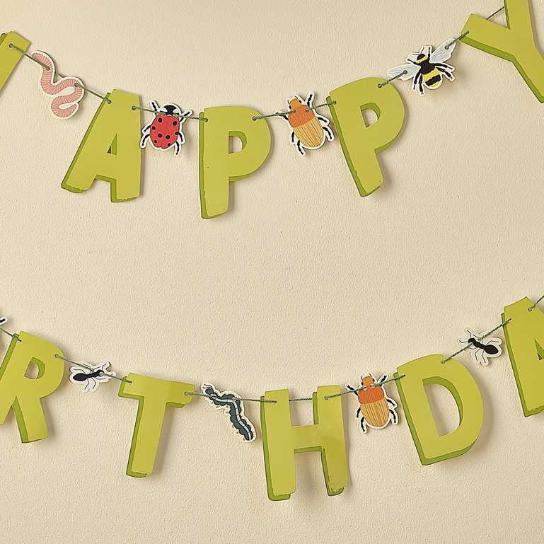 Bug & Insect Happy Birthday Banner Decoration