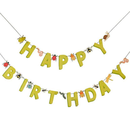 Bug & Insect Happy Birthday Banner Decoration