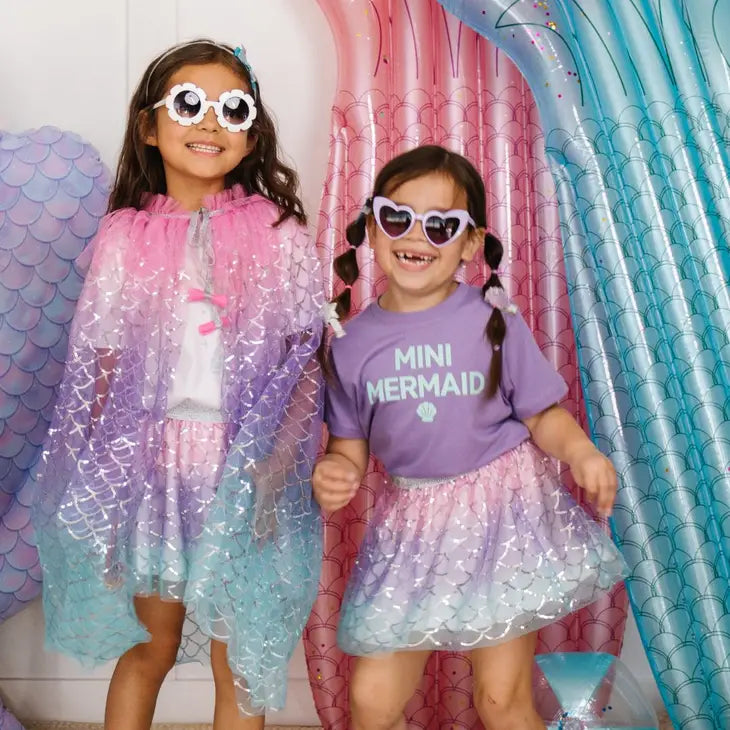 Sparkling Mermaid Cape Kids Dress Up Costume