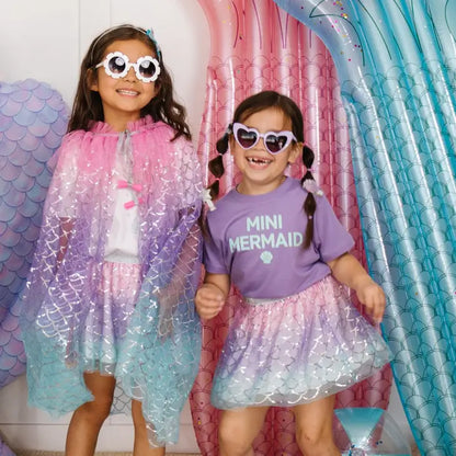 Sparkling Mermaid Cape Kids Dress Up Costume