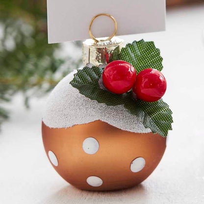 Christmas Pudding Bauble Name Place Holder