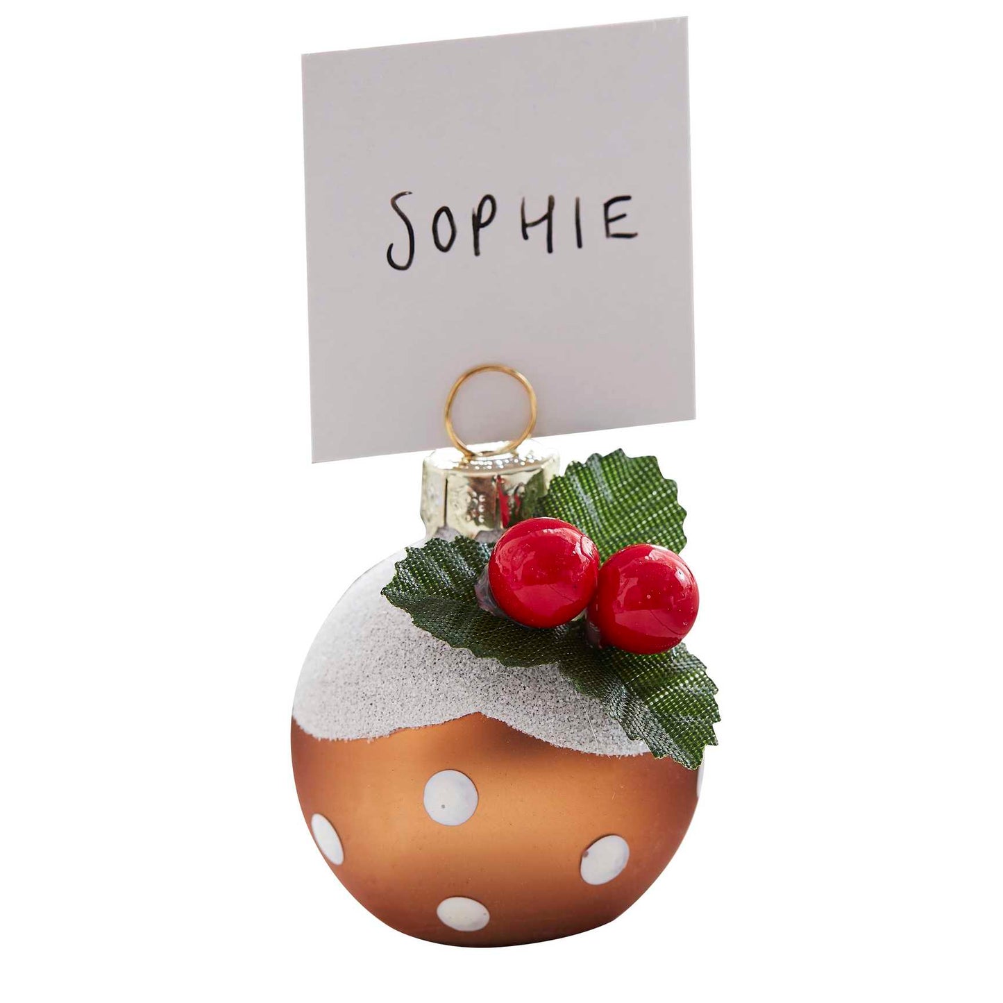 Christmas Pudding Bauble Name Place Holder