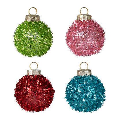 Bright Christmas Tinsel Bauble Name Place Card Holders