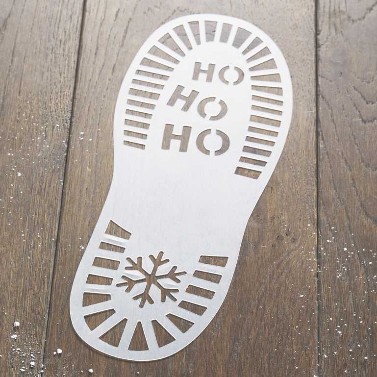 Christmas Santa Footprint Stencils