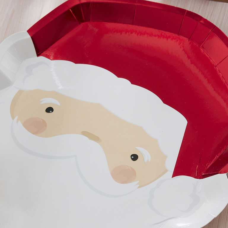 Christmas Santa Paper Party Plates