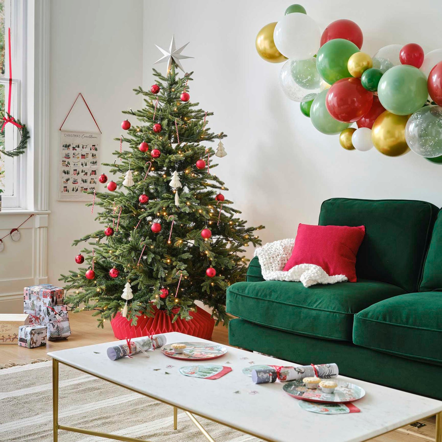 Christmas Tree Balloon Mosaic Party Decoration Kit