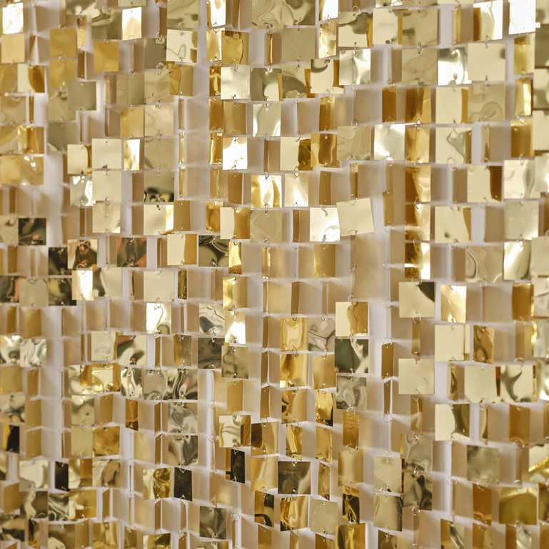 gold shimmer theme birthday party backdrop curtain decoration 50th 40th 30th