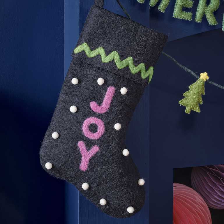 Colourful Felt Christmas Stocking