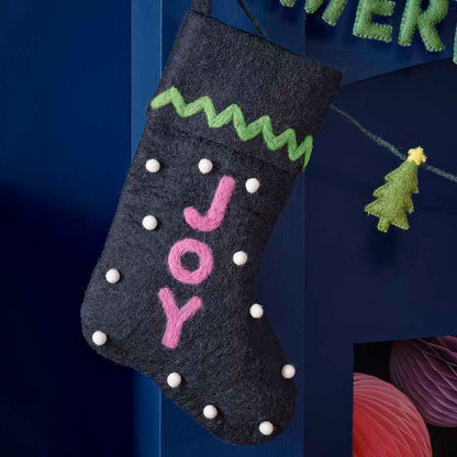 Colourful Felt Christmas Stocking