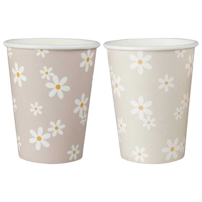 Pastel Daisy Flower Floral Paper Party Cups