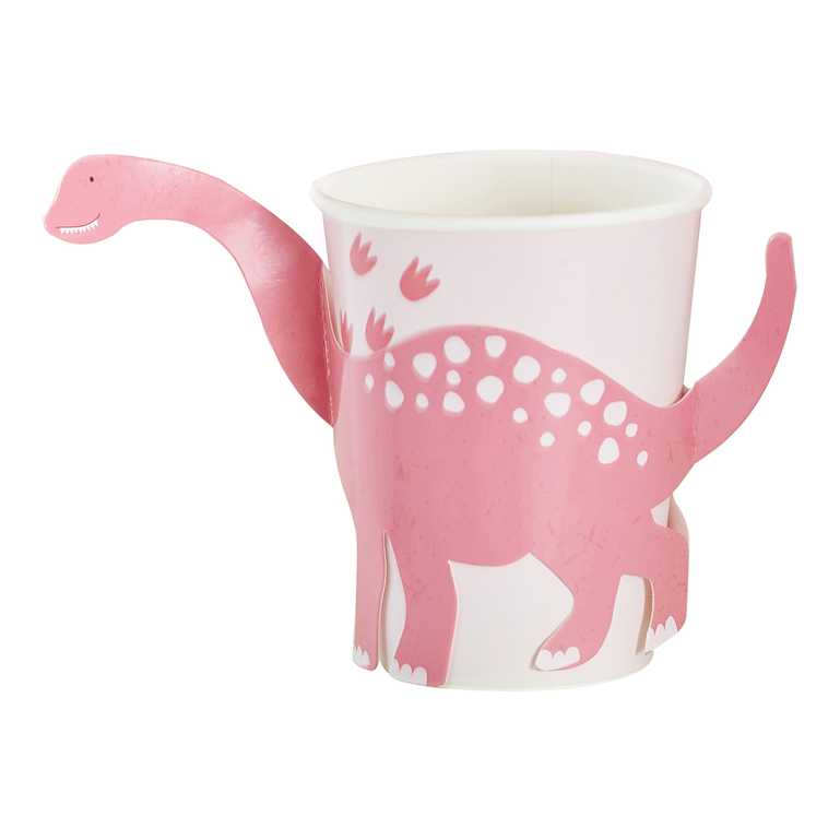 Pink Pop Out Dinosaur Paper Cup