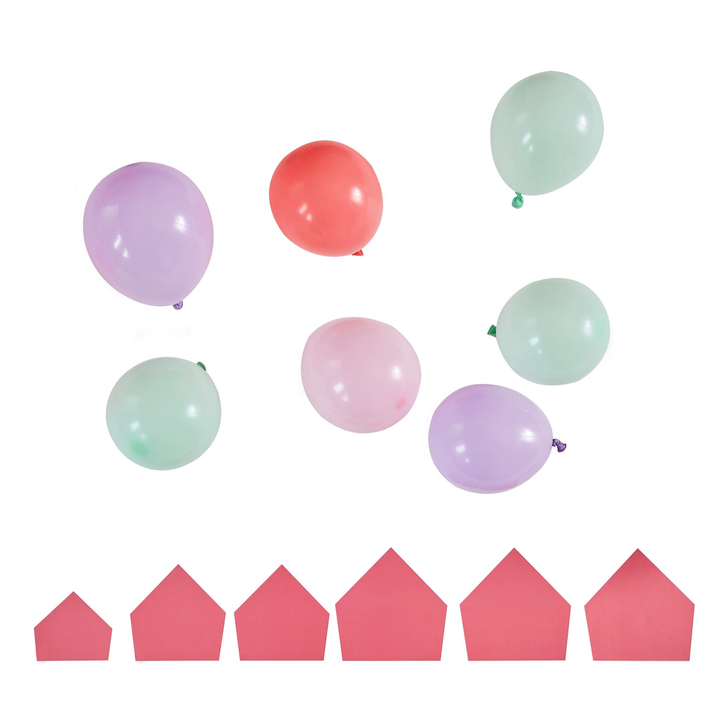 Pink, Lilac & Pastel Green with Dinosaur Spikes Balloon Pack