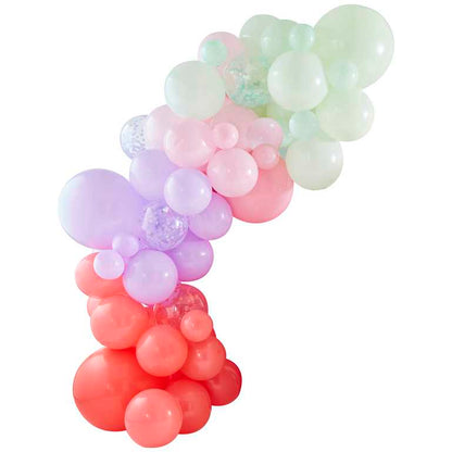 Pink Dinosaur Theme Lilac, Pastel Green DIY Balloon Garland Kit