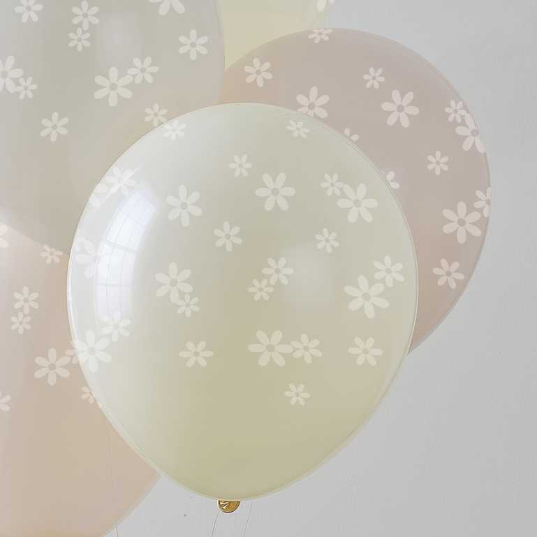 Pastel Daisy Flower Print Balloons