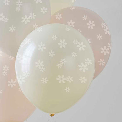 Pastel Daisy Flower Print Balloons