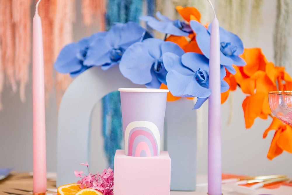 Rainbow Bloom Paper Party Plate