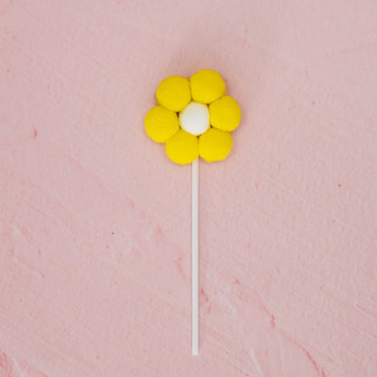 Yellow Daisy Pom Pom Cake Topper