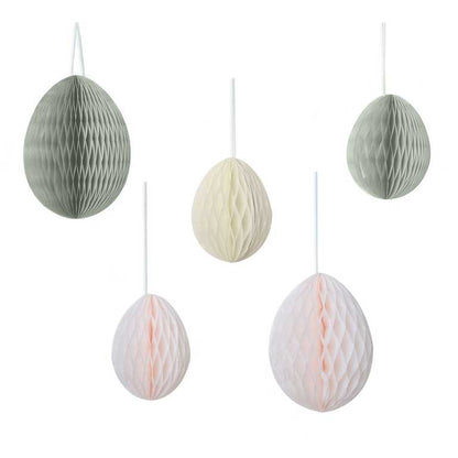 Eco-Friendly Honeycomb Hanging Easter Egg Decorations