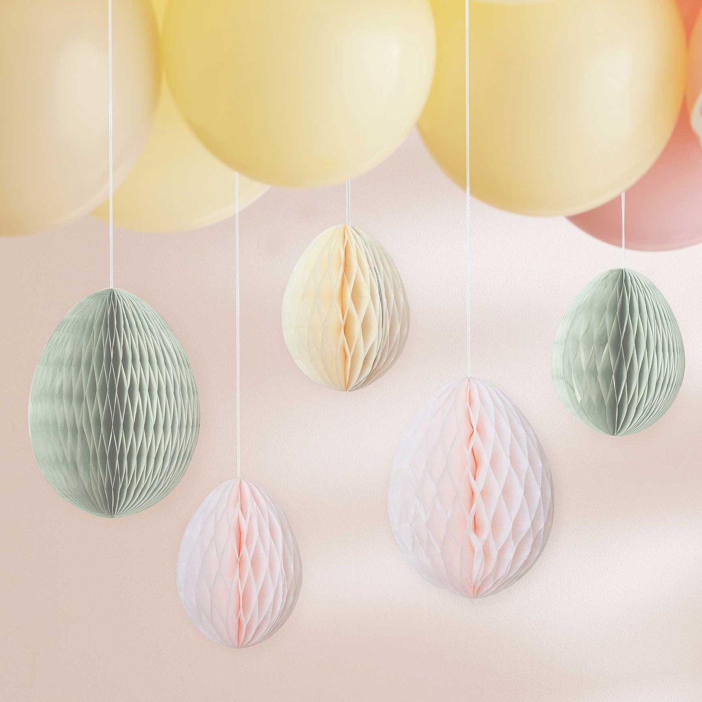 Eco-Friendly Honeycomb Hanging Easter Egg Decorations