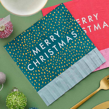 Eco-Friendly Merry Christmas Paper Party Napkin Serviettes