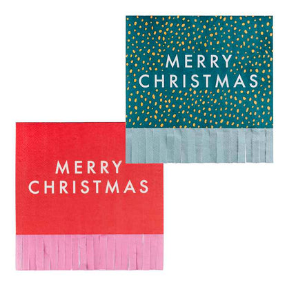 Eco-Friendly Merry Christmas Paper Party Napkin Serviettes