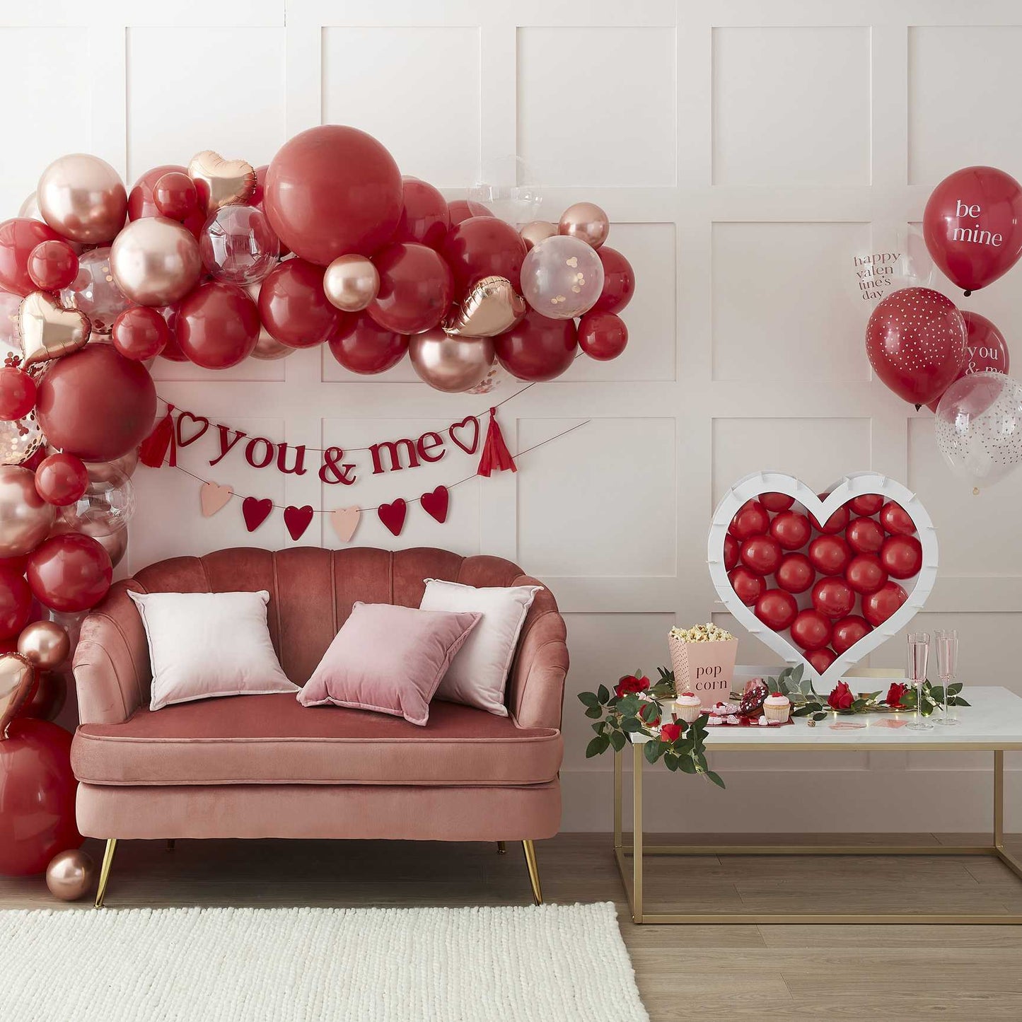 Pink & Red Biodegradable Eco-Friendly Love Heart Table Scatter Confetti