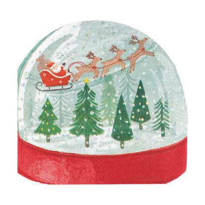 Eco-Friendly Christmas Snow Globe Paper Party Napkins