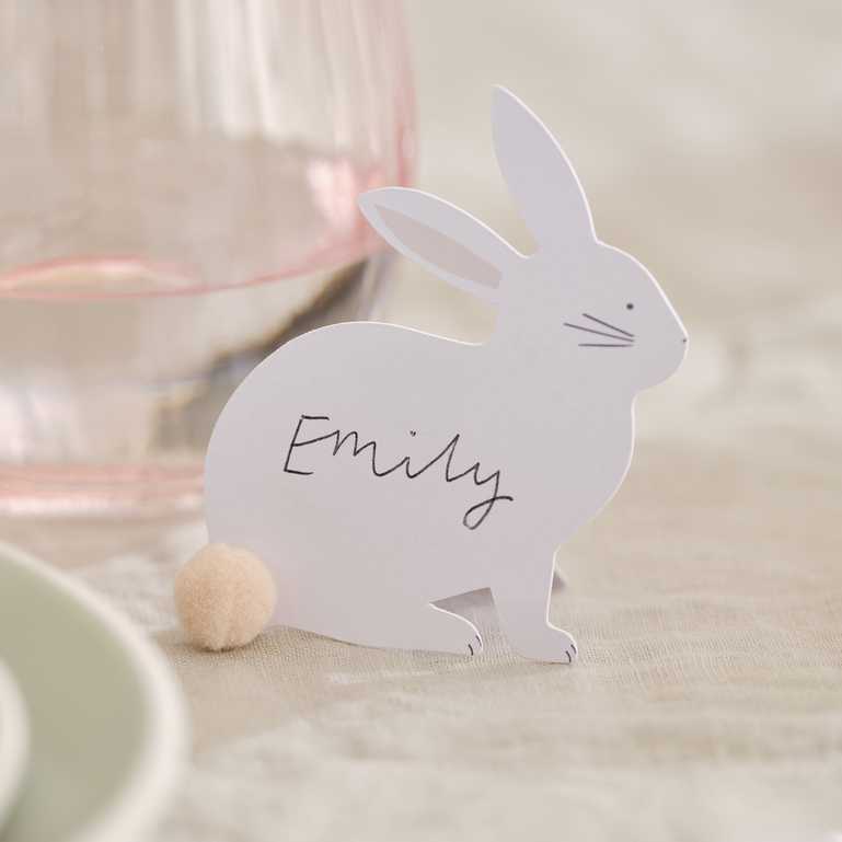 Eco Friendly Easter Bunny Name Place Cards