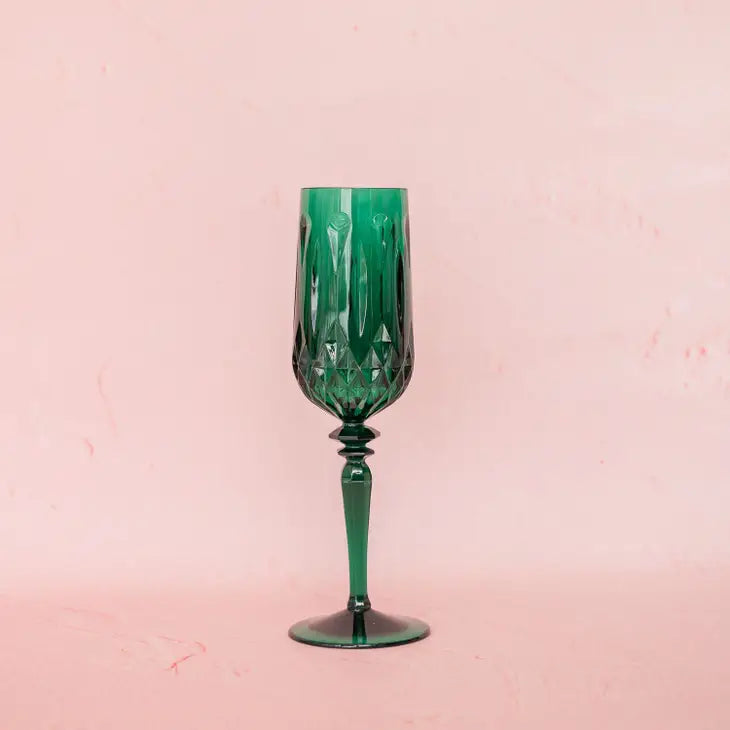 Lucky Green Emerald Champagne Flute - Set of 4