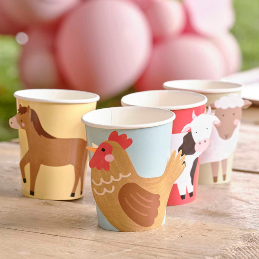 farm animal barnyard paper party cups decorations kids birthday