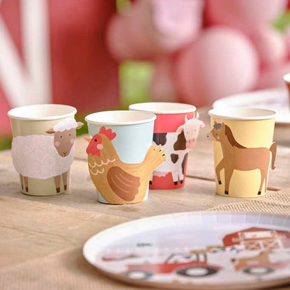 farm animal barnyard paper party cups decorations kids birthday