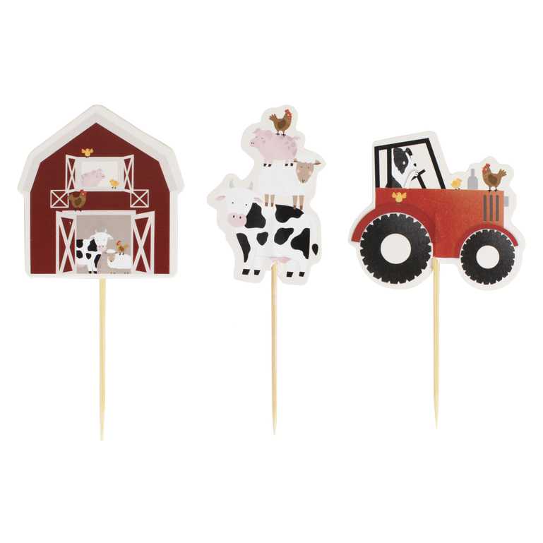 farm animal barnyard cupcake topper birthday party theme