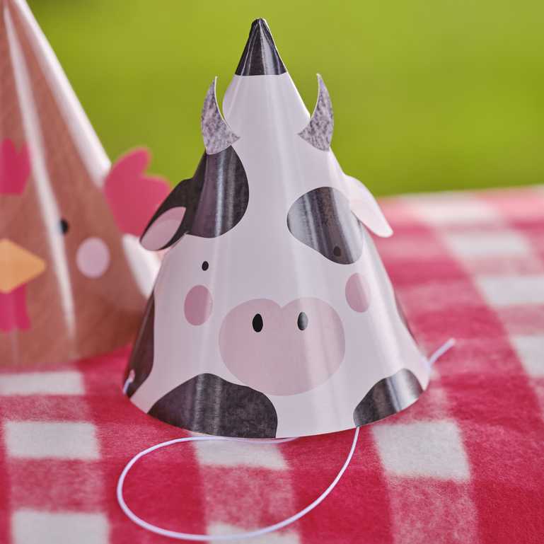 farm animal barnyard birthday party theme paper party hats for kids and children