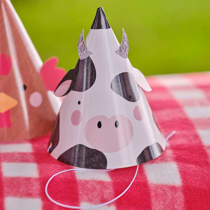 farm animal barnyard birthday party theme paper party hats for kids and children