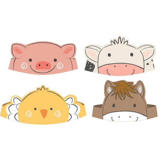Farm Animal Barnyard Party Hats