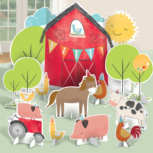 Farm Animal Barnyard Table Party Decoration
