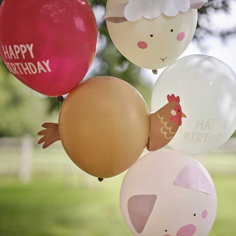 Farm Animal Barnyard Party Balloons