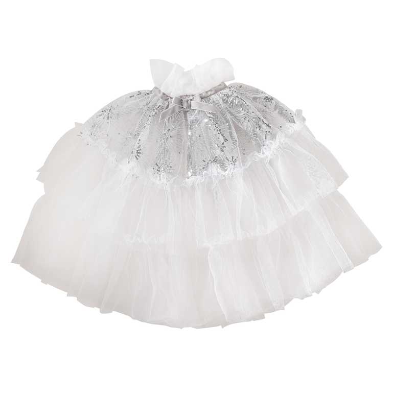 White & Silver Snow Princess Kids Costume Cape