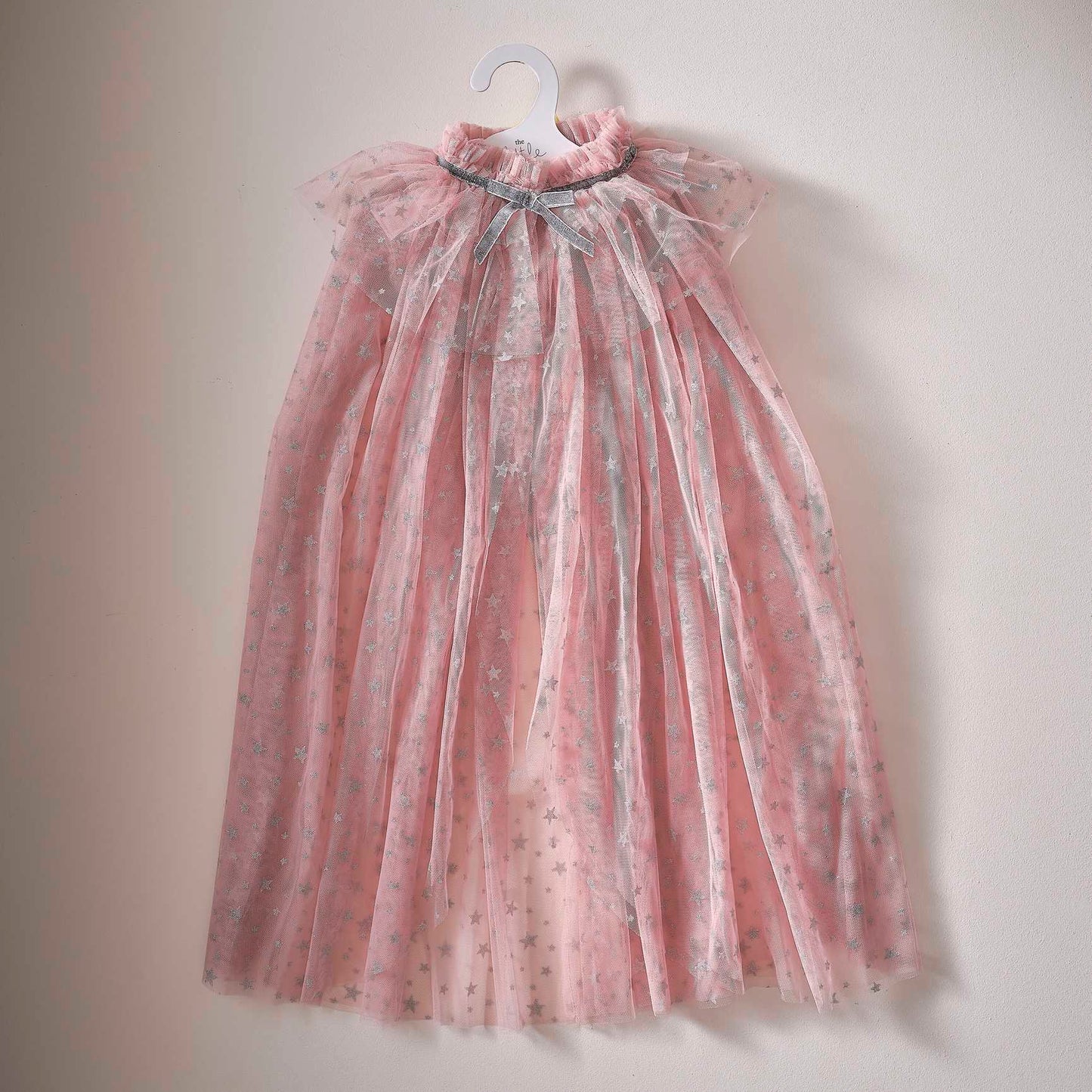 Pink & Silver Sparkle Fairy Kids Costume Cape