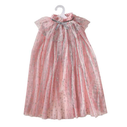 Pink & Silver Sparkle Fairy Kids Costume Cape