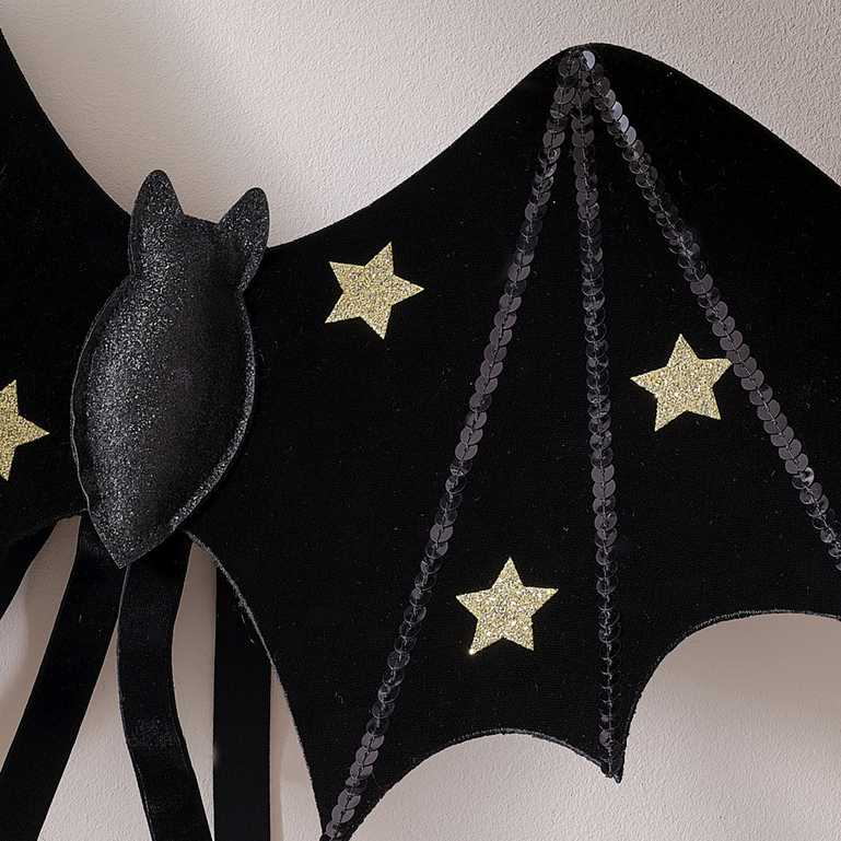 Black & Gold Halloween Kids Bat Wings Costume