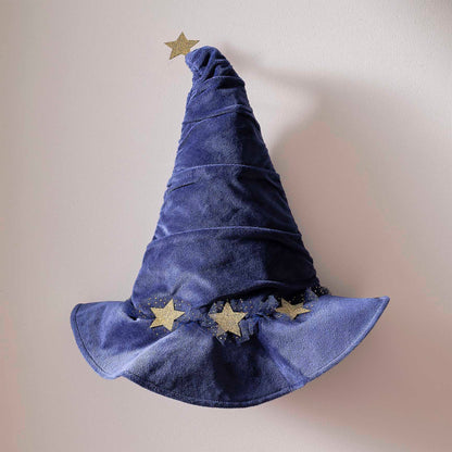 Navy Velvet Kids Wizard Hat Halloween Costume