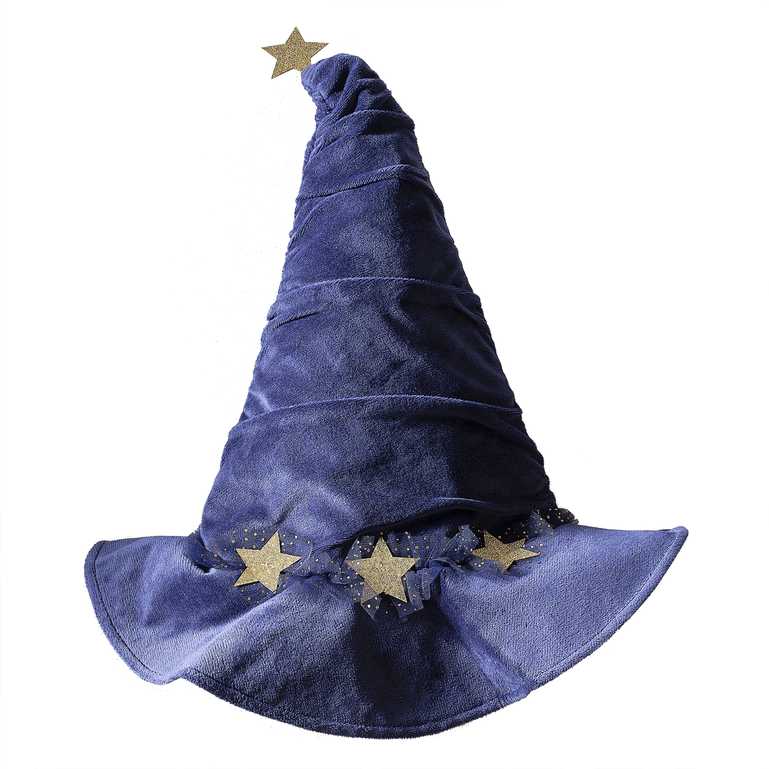 Navy Velvet Kids Wizard Hat Halloween Costume