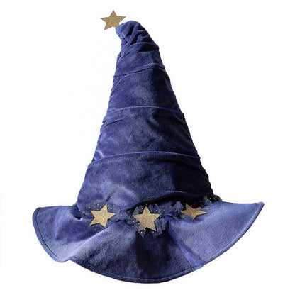 Navy Velvet Kids Wizard Hat Halloween Costume