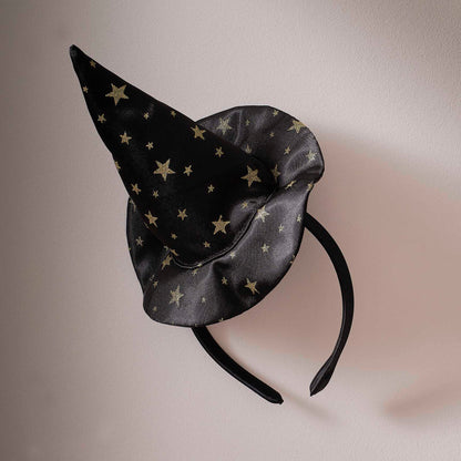 black gold star wizard witch hat headband halloween costume