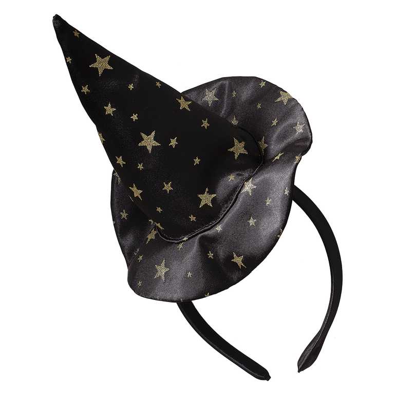 black gold star wizard witch hat headband halloween costume